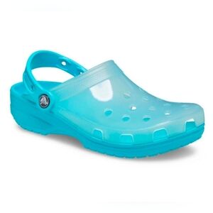 Crocs Classic Clear Aqua Blue Clogs Women's Size 6 NWOT